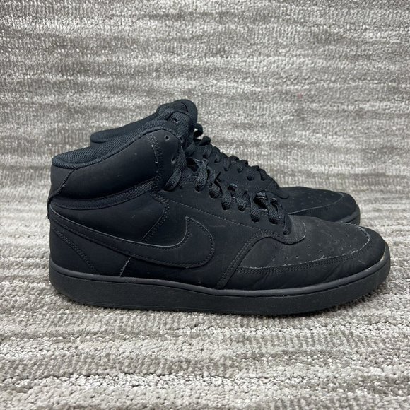 Nike Mens Triple Black Court Vision CU6620-001 Basketball Shoes Size US 11.5 - Picture 1 of 9